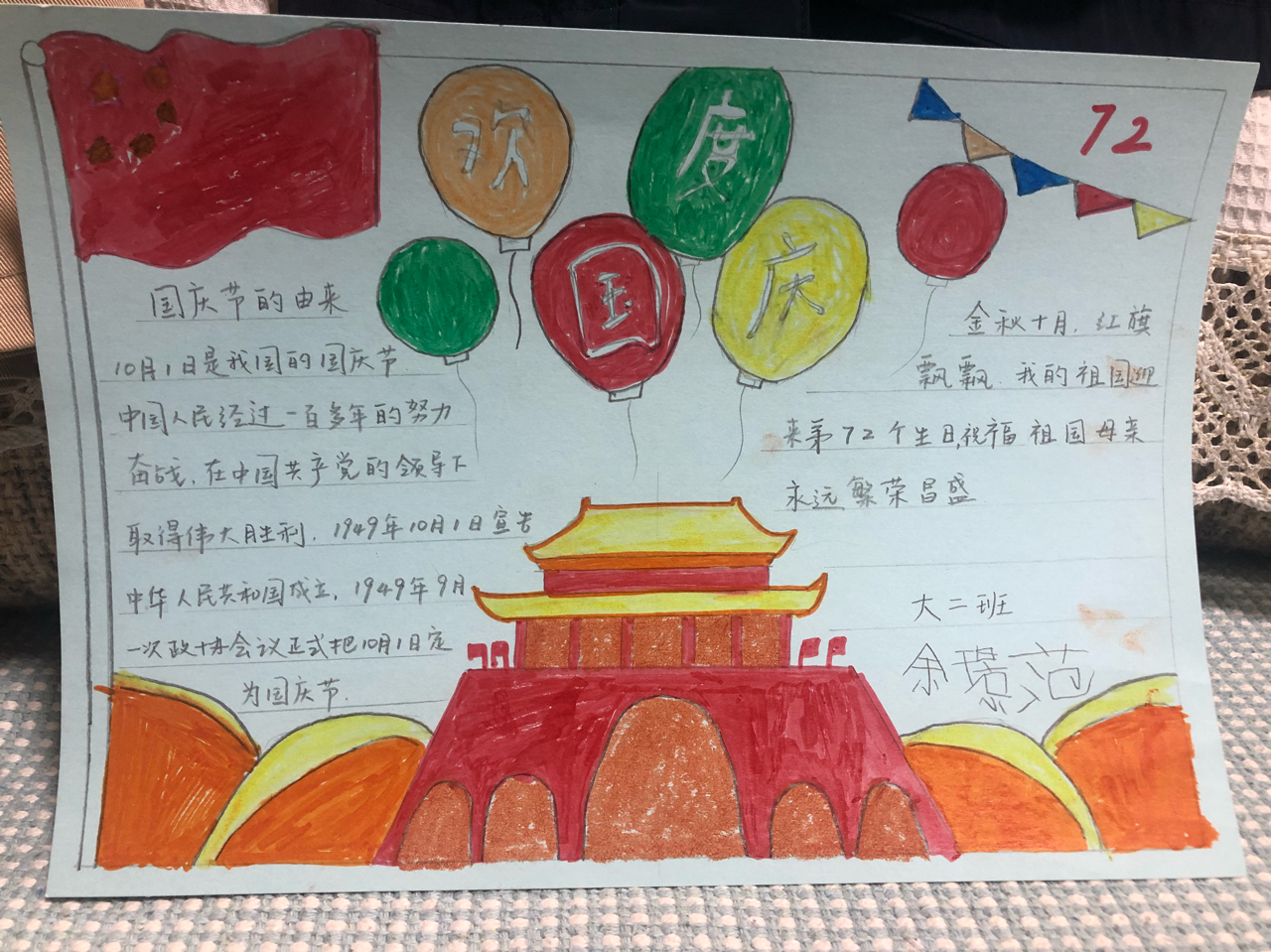 最新十一手抄报内容展示